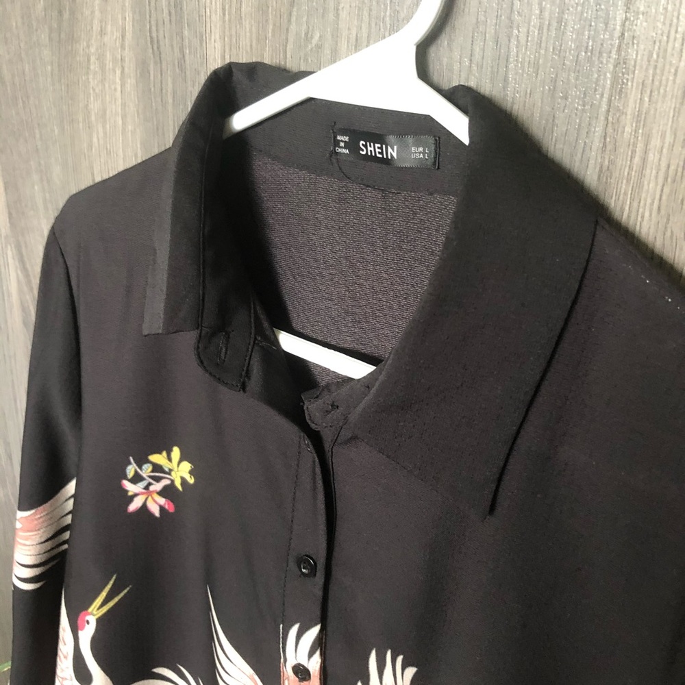 Pink Heron Blouse - Picture 8 of 11